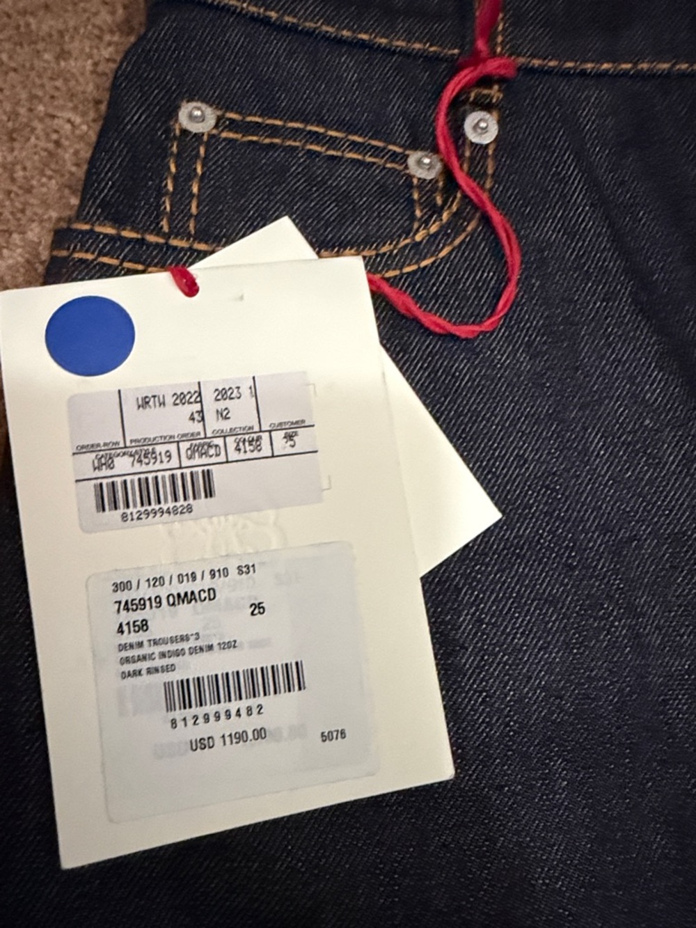 Alexander McQUEEN brand new woman jeans size 25 - Picture 2 of 13